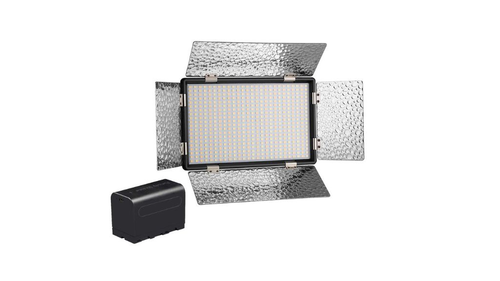 DIGITEK® Bi-color LED D520B Video Light | Dimmable Light with 4 Detachable...